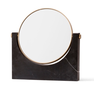 pepe marble mirror brass black side