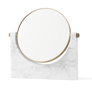pepe marble mirror brass white side